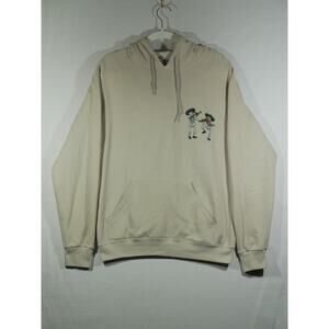 Bowery Supply Co Hoodie Men's Small Cream Day Of The Dead Mariachi Skeletons